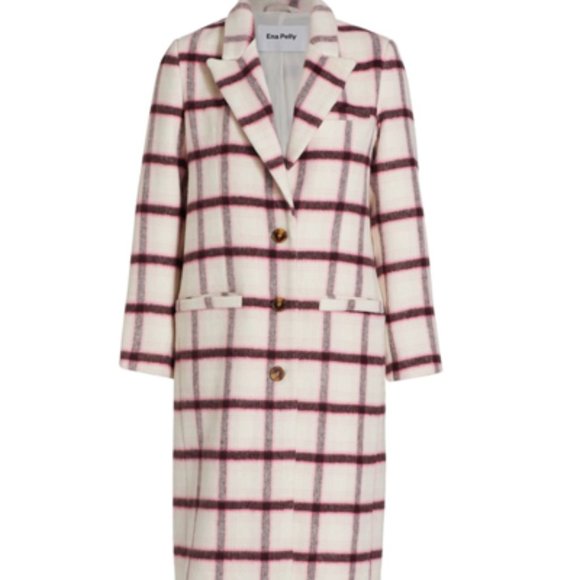 BILLIE BLAZER COAT IN FIG CHECK-6 - Picture 2 of 3